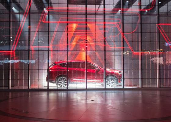 Hoge helderheid Indoor Outdoor SMD P2.84 P20 Full Color Video Wall Glass LED Mesh