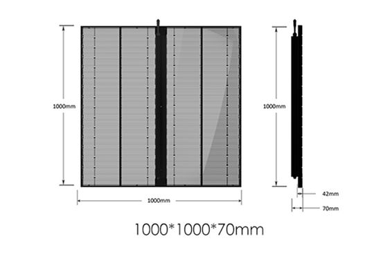 Hoge helderheid Indoor Outdoor SMD P2.84 P20 Full Color Video Wall Glass LED Mesh