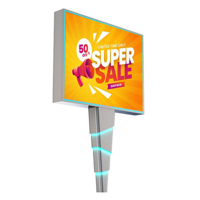 Eenvoudige installatie 8000nits IP65 p6 staal buiten led digitale billboard advertentie borden