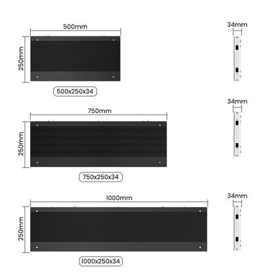 Aluminiumkast Indoor LED-scherm P1.56 P1.95 P2.5 P2.6 P2.9 P3.91, 500x250/750x250/1000x250 mm voor tentoonstellingen en winkelplaten