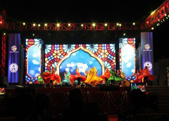 SMD-LEIDENE van de Gordijnp4 Binnen Volledige Kleur Vertoning Waterdichte Reclame Videomuur