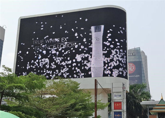 LEIDENE van DIP346 het P10 Gebogen het Scherm Volledige Kleur Openlucht Reclamescherm 10000 Dos/Sqm
