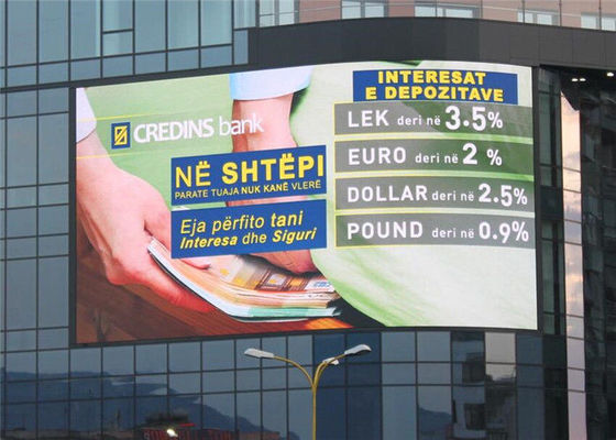 Van het hoge Helderheid Openlucht Reclame LEIDENE het Gebogen Videoscherm Vertoningsscherm